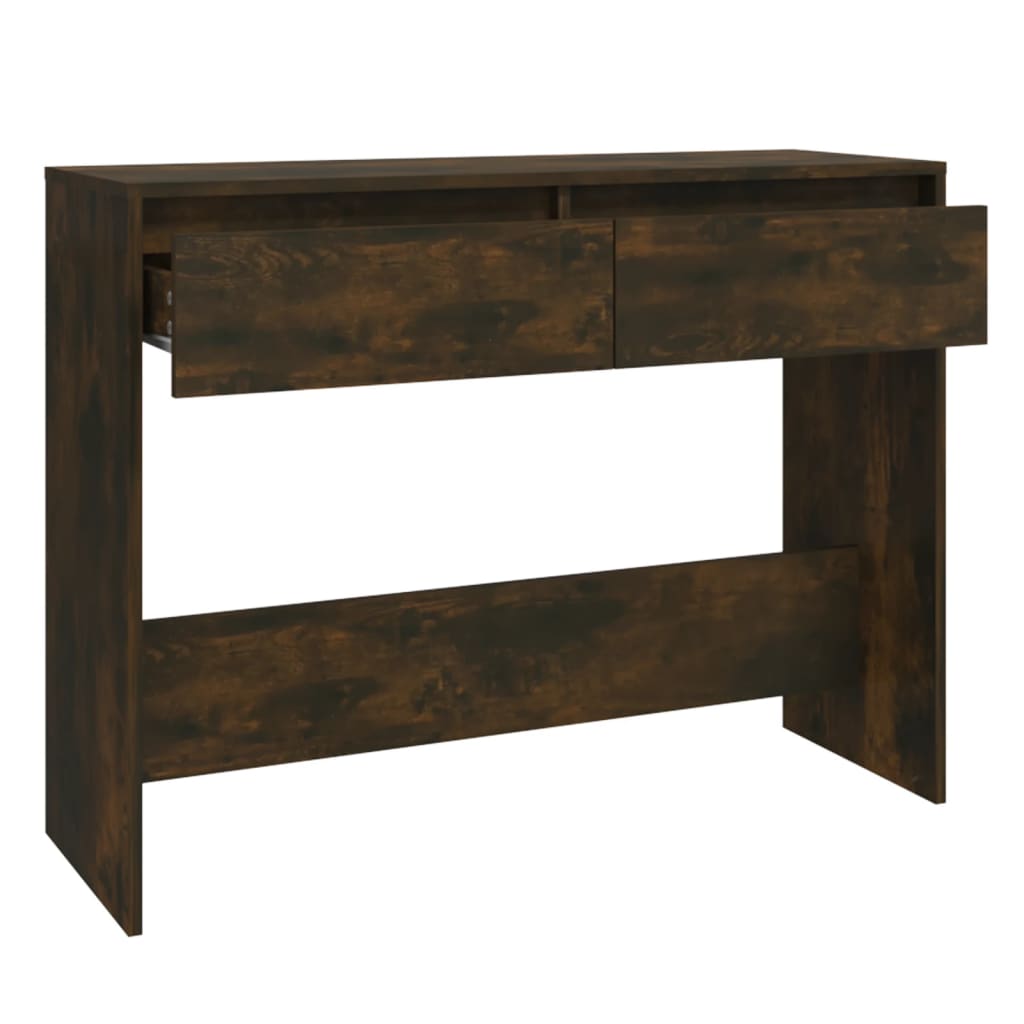 Console Table Smoked Oak 100x35x76.5 cm Engineered Wood