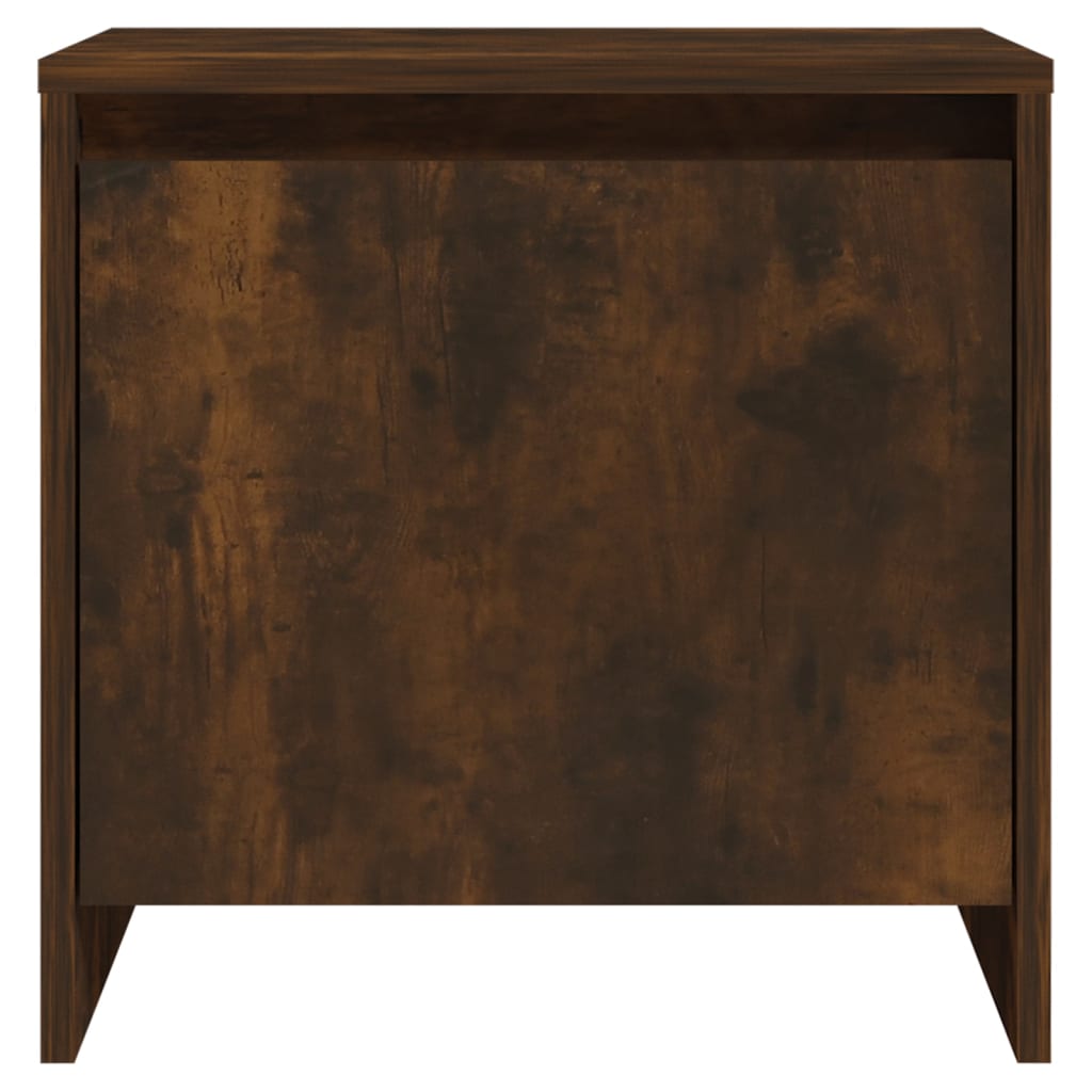 Bedside Cabinet Smoked Oak 45x34x44.5 cm Engineered Wood