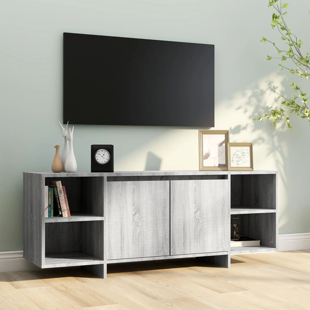 TV Cabinet Grey Sonoma 130x35x50 cm Engineered Wood