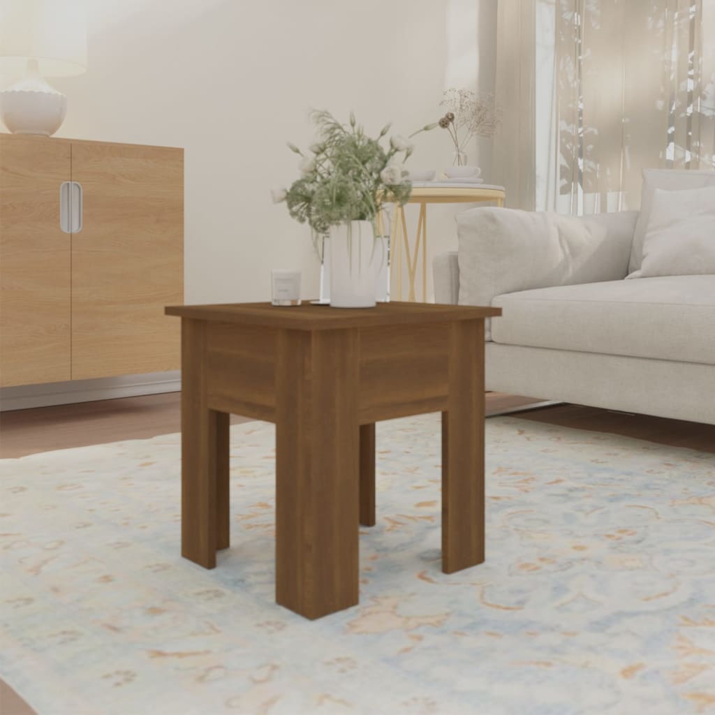 Coffee Table Brown Oak 40x40x42 cm Engineered Wood