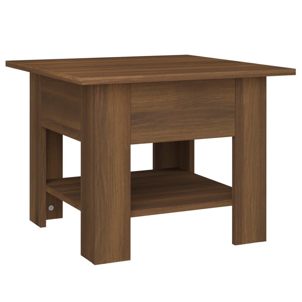 Coffee Table Brown Oak 55x55x42 cm Engineered Wood