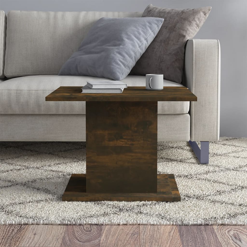 Coffee Table Smoked Oak 55.5x55.5x40 cm Engineered Wood