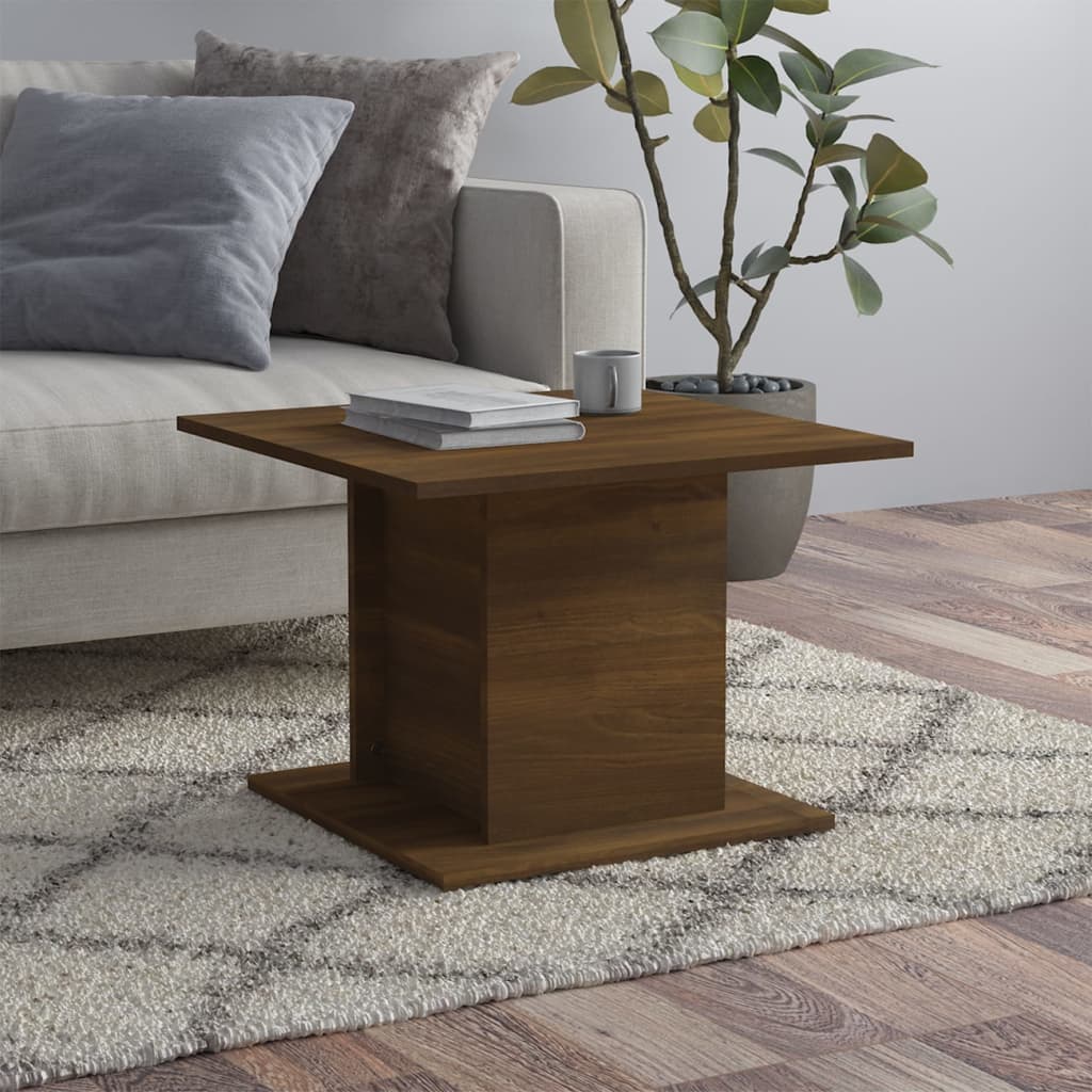 Coffee Table Brown Oak 55.5x55.5x40 cm Engineered Wood