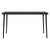 Garden Dining Table Black 140x70x74 cm Steel and Glass