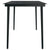 Garden Dining Table Black 140x70x74 cm Steel and Glass
