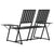 2-Seater Garden Bench 165 cm Black Steel