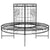Round Tree Bench Ø137 cm Black Steel