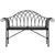 2-Seater Garden Bench 128 cm Black Steel