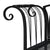 2-Seater Garden Bench 128 cm Black Steel