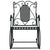 Rocking Bench 84 cm Black Steel