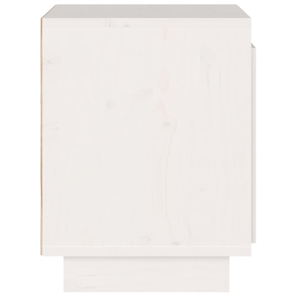 Bedside Cabinets 2 pcs White 40x30x40 cm Solid Wood Pine