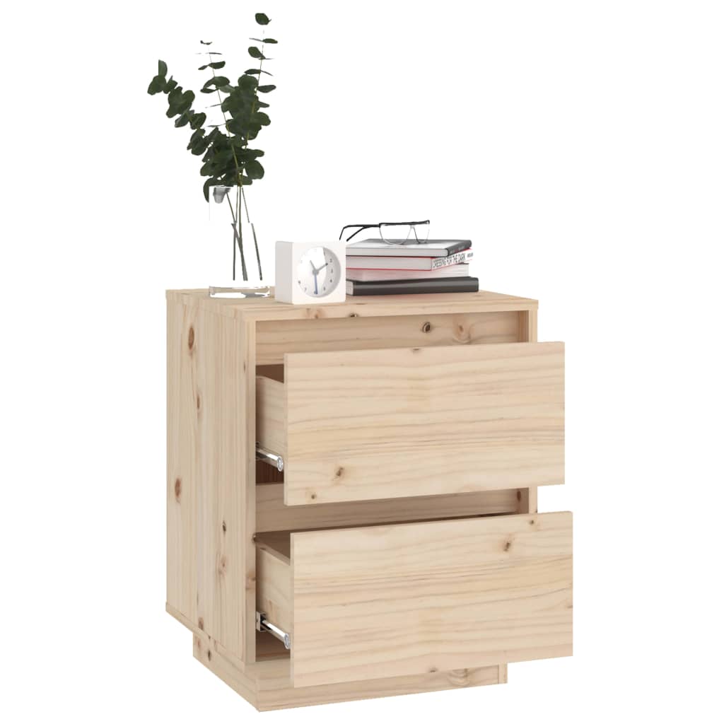 Bedside Cabinets 2 pcs 40x35x50 cm Solid Wood Pine