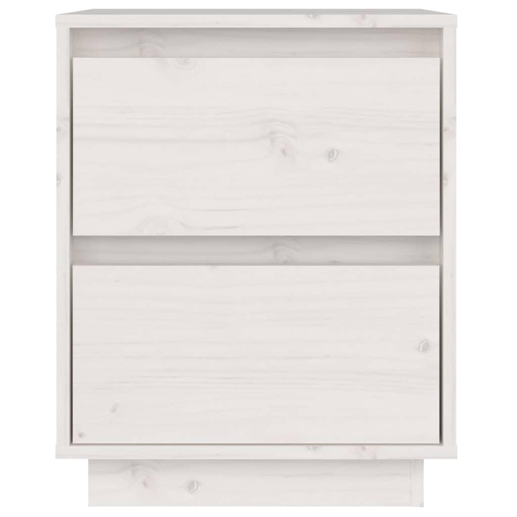 Bedside Cabinets 2 pcs White 40x35x50 cm Solid Wood Pine