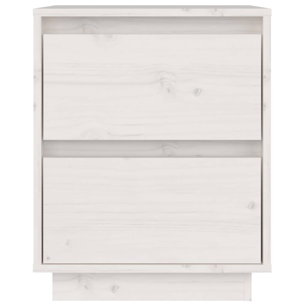 Bedside Cabinets 2 pcs White 40x35x50 cm Solid Wood Pine