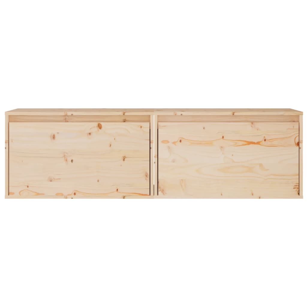 Wall Cabinets 2 pcs 60x30x35 cm Solid Wood Pine