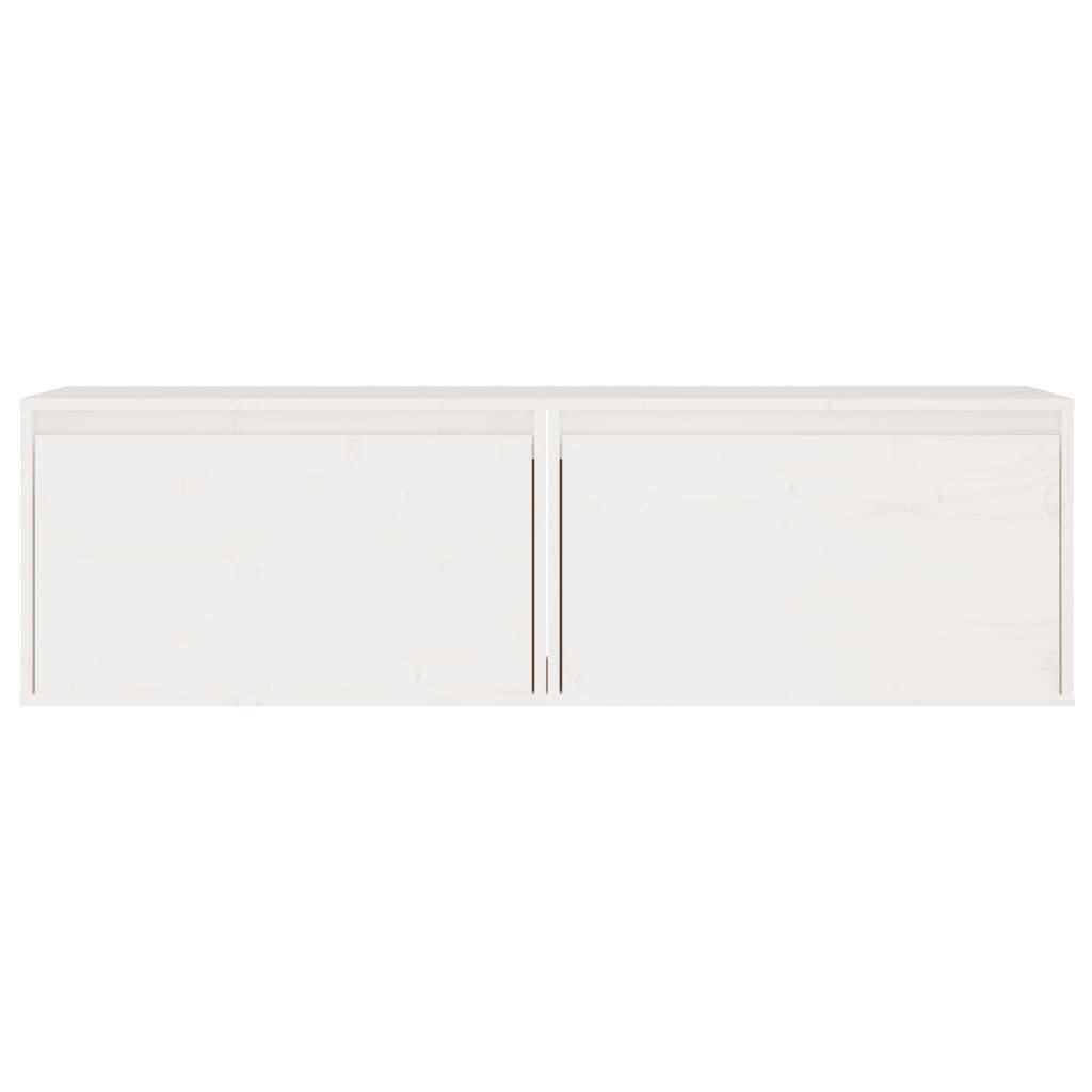 Wall Cabinets 2 pcs White 60x30x35 cm Solid Wood Pine