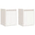 Wall Cabinets 2pcs White 30x30x40 cm Solid Wood Pine