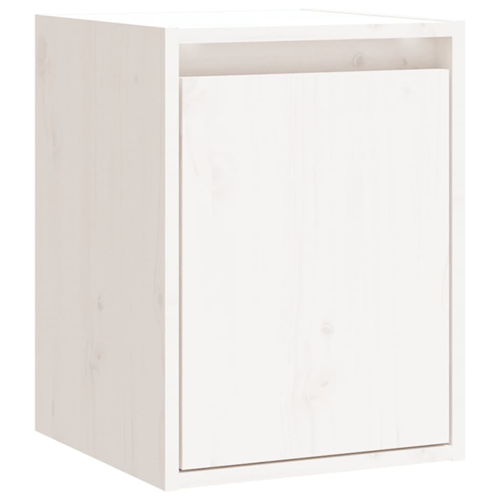 Wall Cabinets 2pcs White 30x30x40 cm Solid Wood Pine