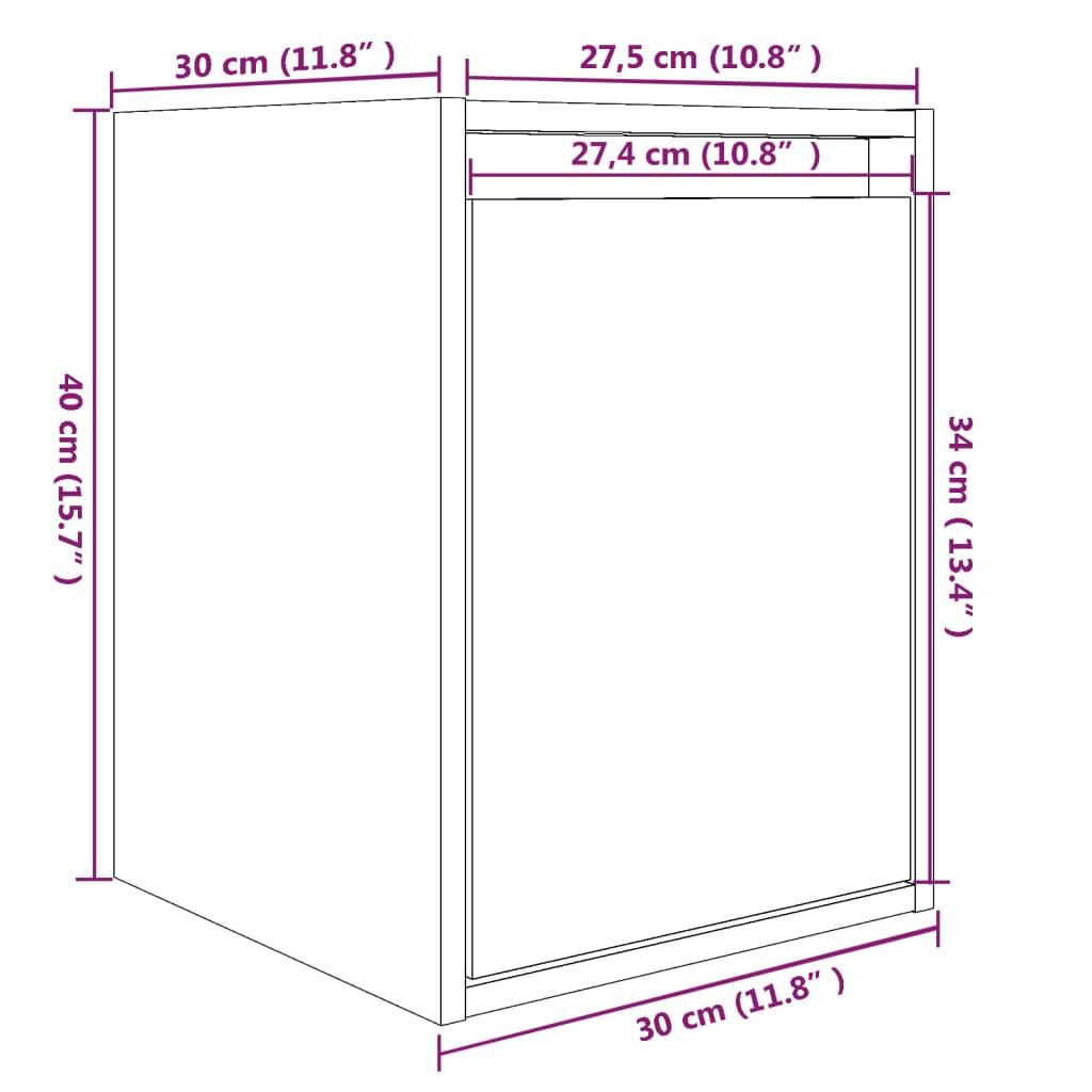 Wall Cabinets 2pcs Honey Brown 30x30x40 cm Solid Wood Pine