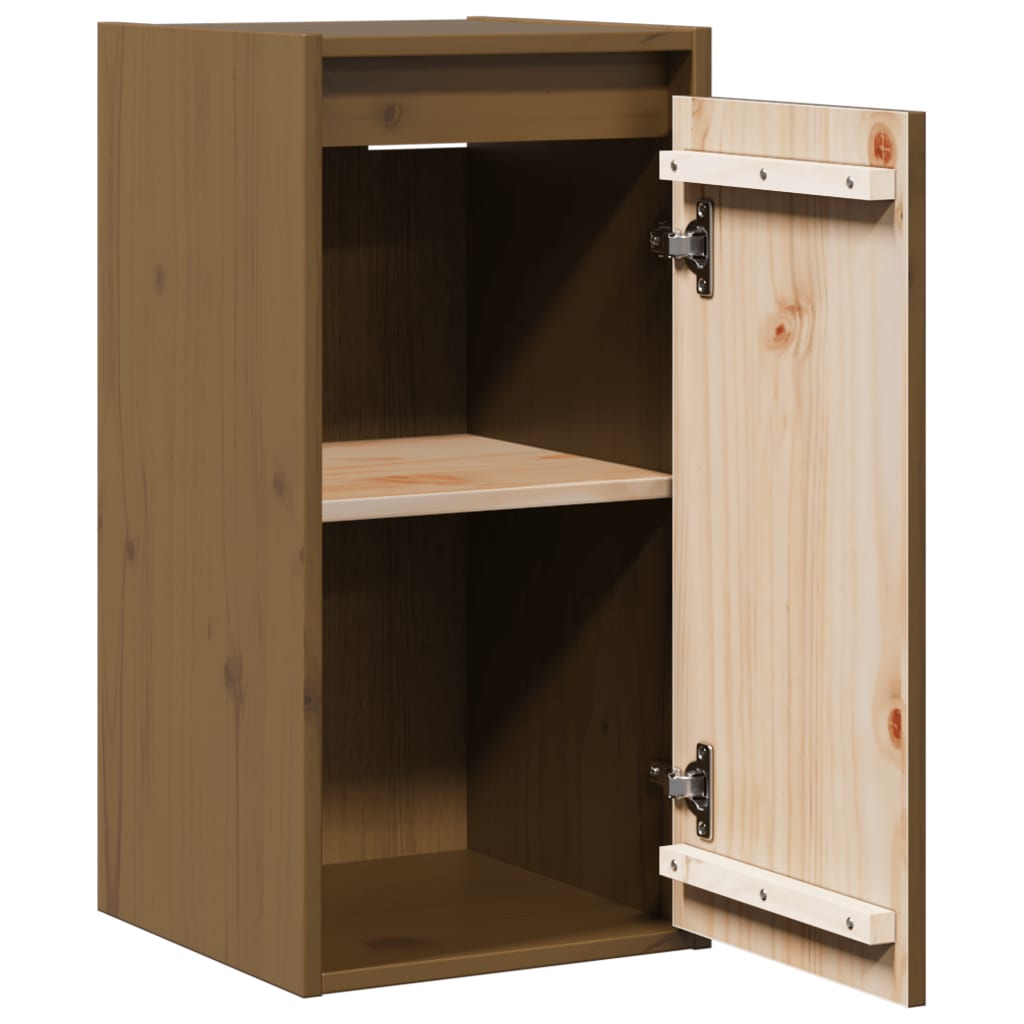 Wall Cabinets 2 pcs Honey Brown 30x30x60 cm Solid Wood Pine