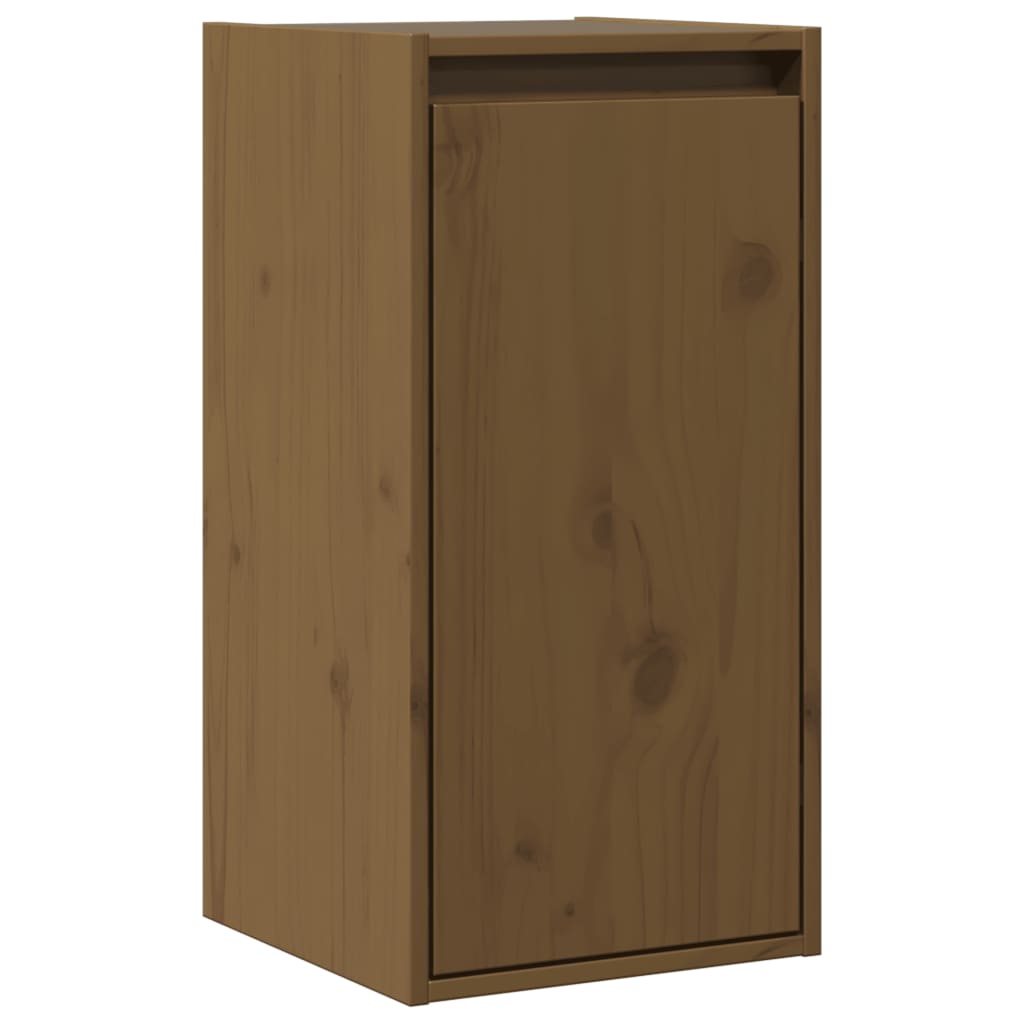 Wall Cabinets 2 pcs Honey Brown 30x30x60 cm Solid Wood Pine