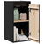 Wall Cabinets 2 pcs Black 30x30x60 cm Solid Wood Pine