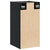 Wall Cabinets 2 pcs Black 30x30x60 cm Solid Wood Pine