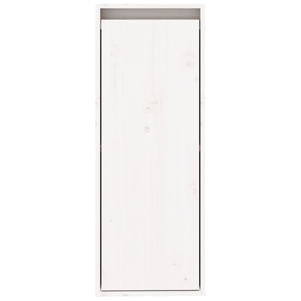 Wall Cabinet White 30x30x80 cm Solid Wood Pine