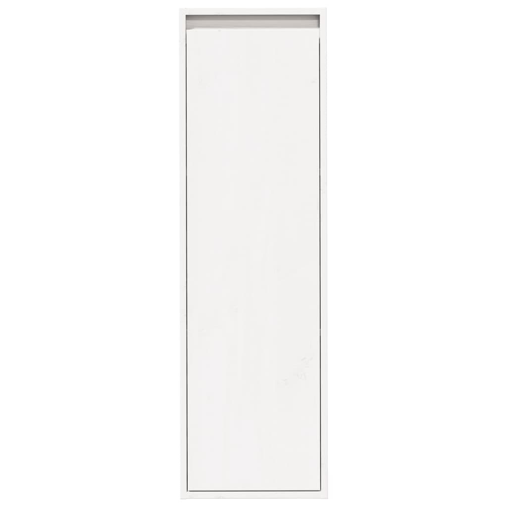 Wall Cabinet White 30x30x100 cm Solid Wood Pine