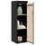 Wall Cabinets 2 pcs Black 30x30x100 cm Solid Wood Pine