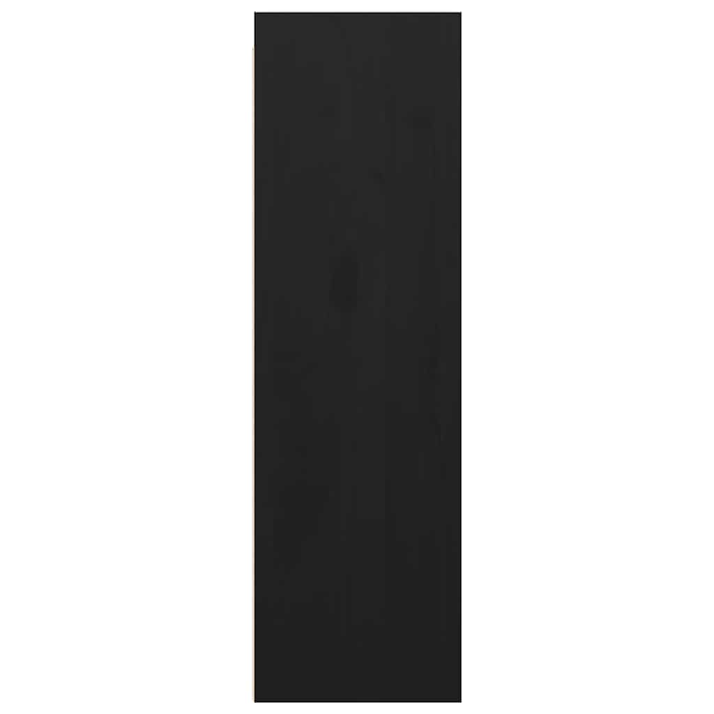 Wall Cabinets 2 pcs Black 30x30x100 cm Solid Wood Pine