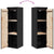 Wall Cabinets 2 pcs Black 30x30x100 cm Solid Wood Pine