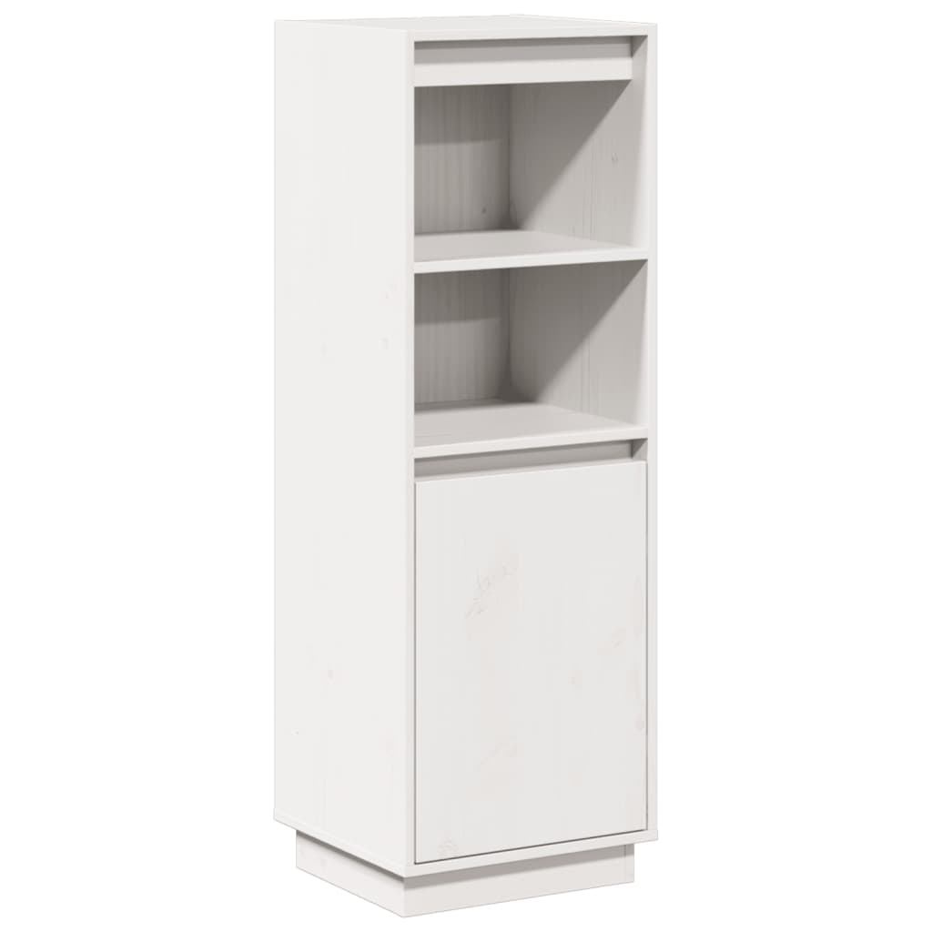 Highboard White 37x34x110 cm Solid Wood Pine