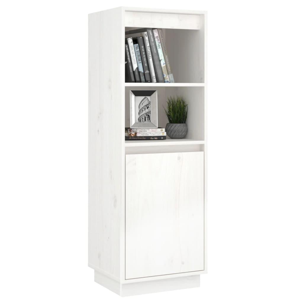 Highboard White 37x34x110 cm Solid Wood Pine