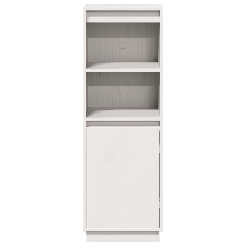 Highboard White 37x34x110 cm Solid Wood Pine