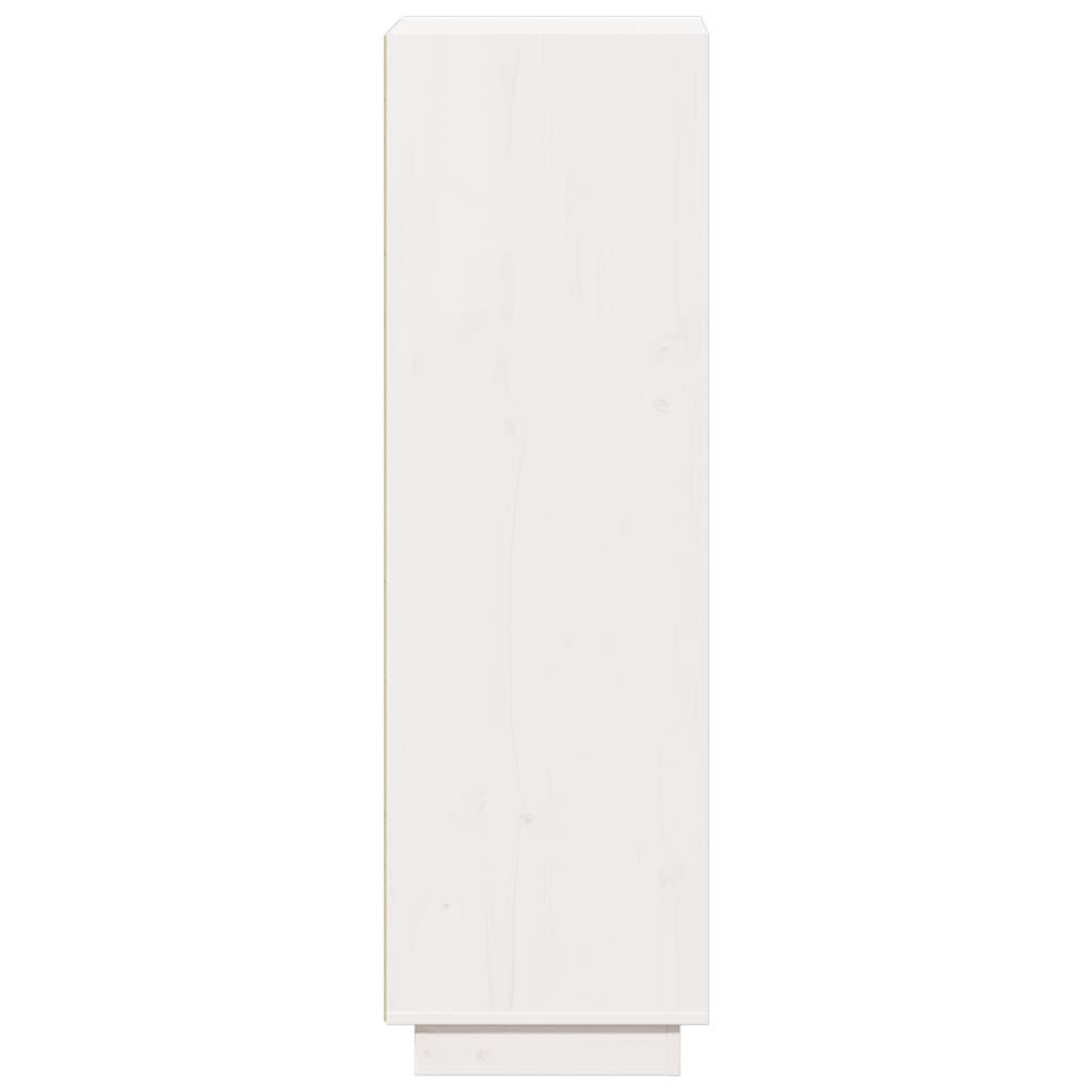 Highboard White 37x34x110 cm Solid Wood Pine