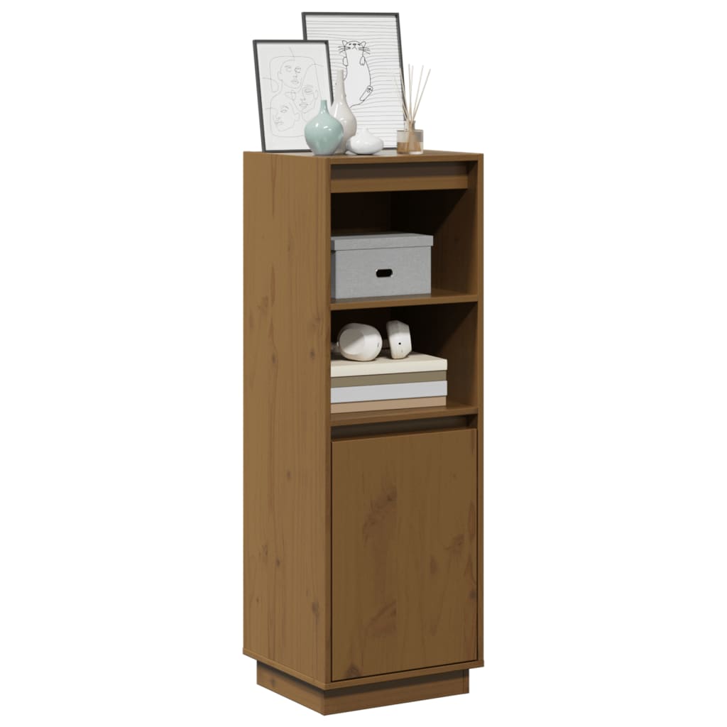 Highboard Honey Brown 37x34x110 cm Solid Wood Pine