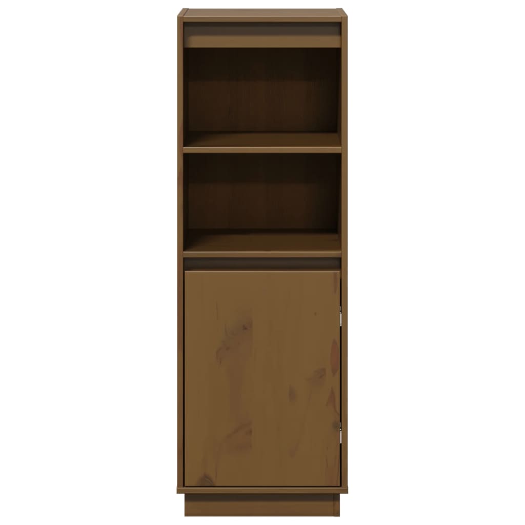 Highboard Honey Brown 37x34x110 cm Solid Wood Pine