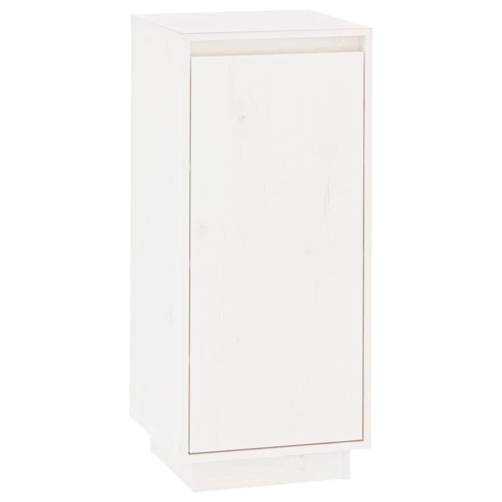 Shoe Cabinet White 35x35x80 cm Solid Wood Pine