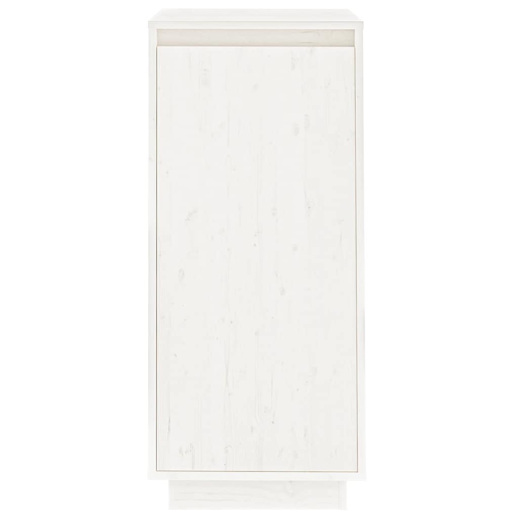 Shoe Cabinet White 35x35x80 cm Solid Wood Pine