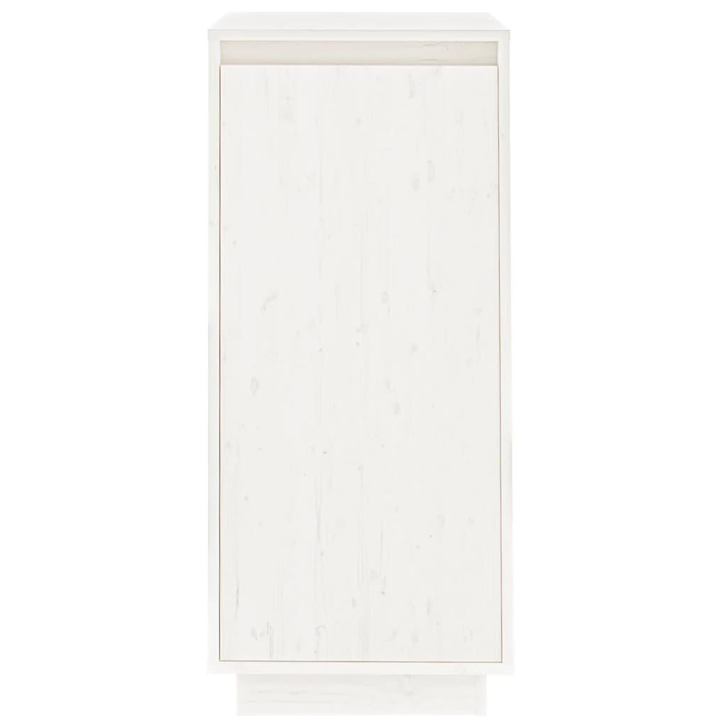 Shoe Cabinet White 35x35x80 cm Solid Wood Pine