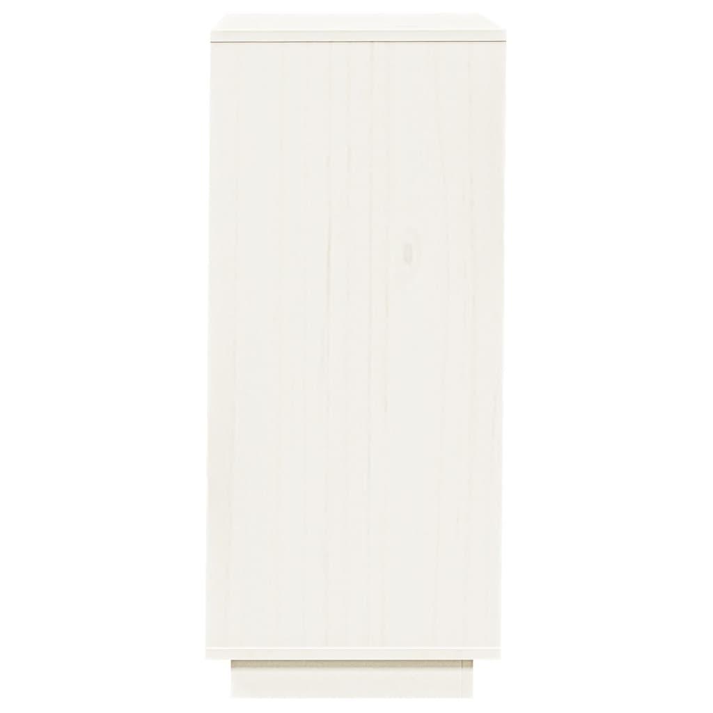 Shoe Cabinet White 35x35x80 cm Solid Wood Pine