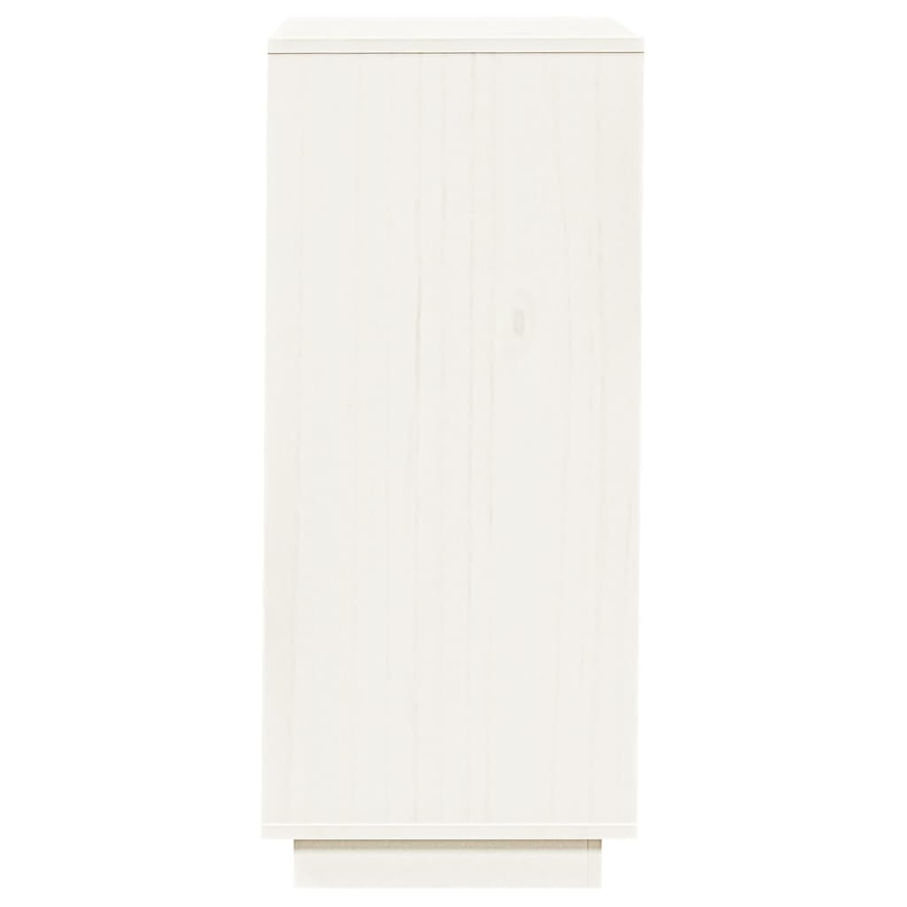 Shoe Cabinet White 35x35x80 cm Solid Wood Pine