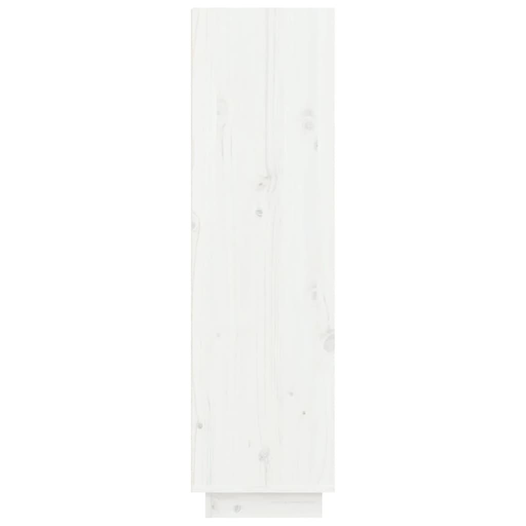 Shoe Cabinet White 60x34x105 cm Solid Wood Pine