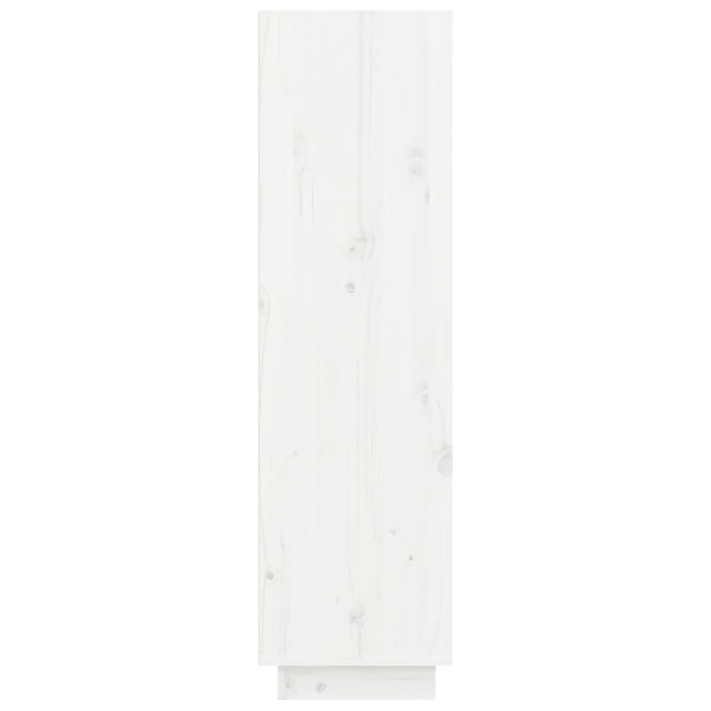 Shoe Cabinet White 60x34x105 cm Solid Wood Pine