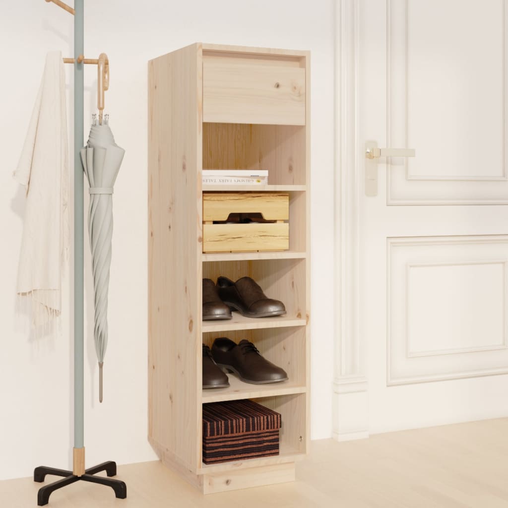 Shoe Cabinet 30x34x105 cm Solid Wood Pine