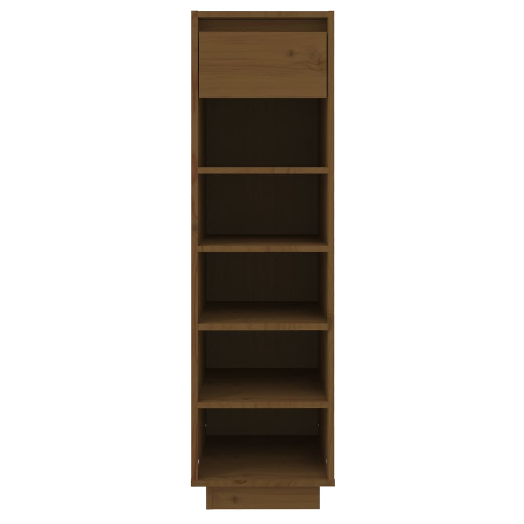 Shoe Cabinet Honey Brown 30x34x105 cm Solid Wood Pine