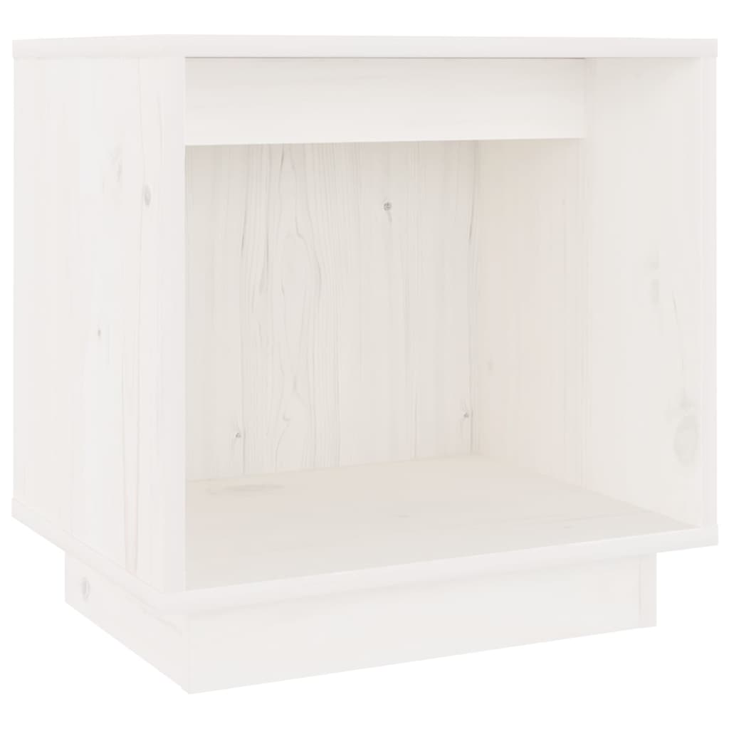 Bedside Cabinet White 40x30x40 cm Solid Wood Pine