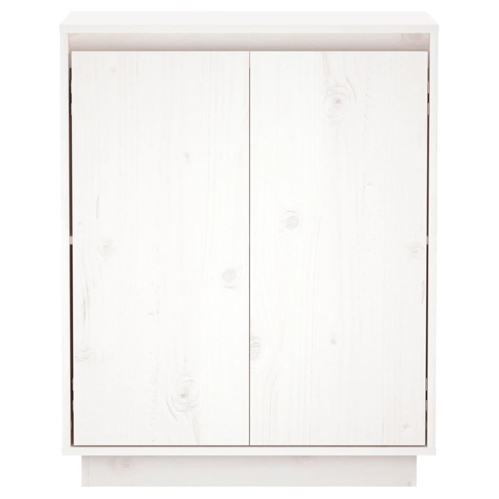 Sideboard White 60x34x75 cm Solid Wood Pine
