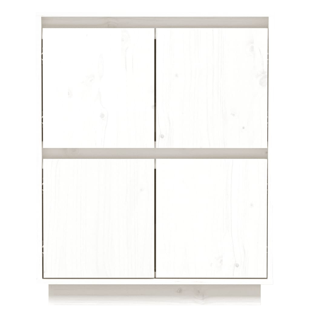 Sideboard White 60x34x75 cm Solid Wood Pine